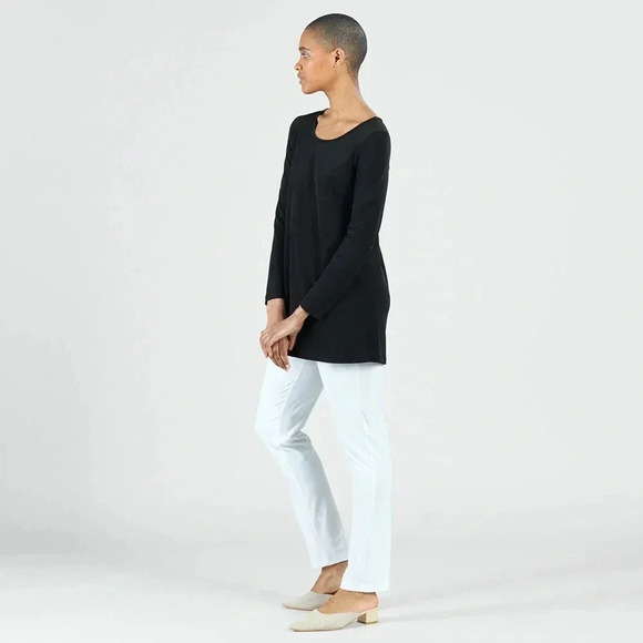 Clara Sun Woo Signature long sleeve tunic scoop neck black Size XS - Picture 1 of 10